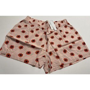 Abound Women's Shorts Pink Daisy Dots Elastic Waistband Medium M New NWT